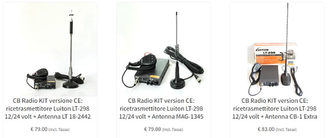 CB Radio Luiton LT-298 with compatible antennas