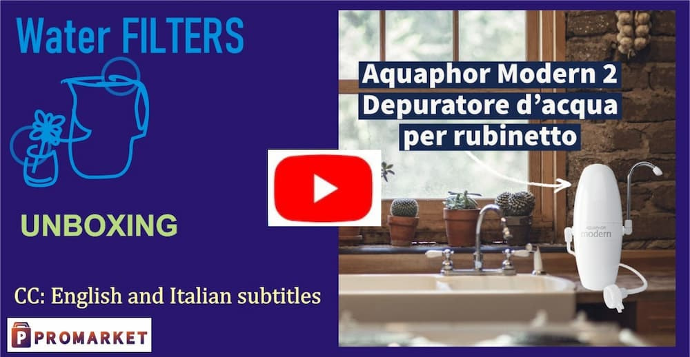 Tap water filter Aquaphor Modern unboxing YouTube video