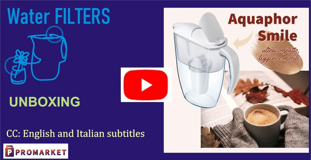 Water filtering pitcher Aquaphor Smile unboxing YouTube video